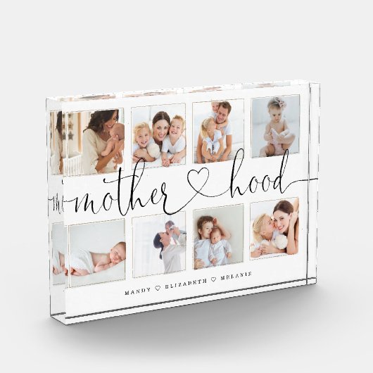 Mutterschaftsskript | Geschenk für Mütter FotoColl Fotoblock (Links)