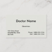 MutterschaftsVisitenkarte-Schablone Visitenkarte (Rückseite)