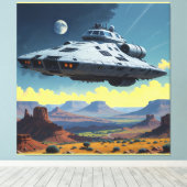 Mutterschiff Akrylic Wall Art Leinwanddruck (Insitu (Holzboden))