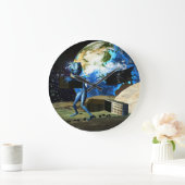 Mutterschiff-alien-Pirat Große Wanduhr (Zuhause)