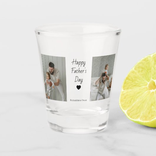 Mutterschussglas - Foto- und Kindernamen Schnapsglas (Vorderseite)