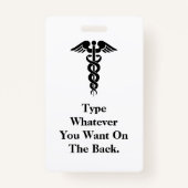 Mutterschutzkranke mit Babys Abzeichen anpassen! Ausweis (Rückseite)