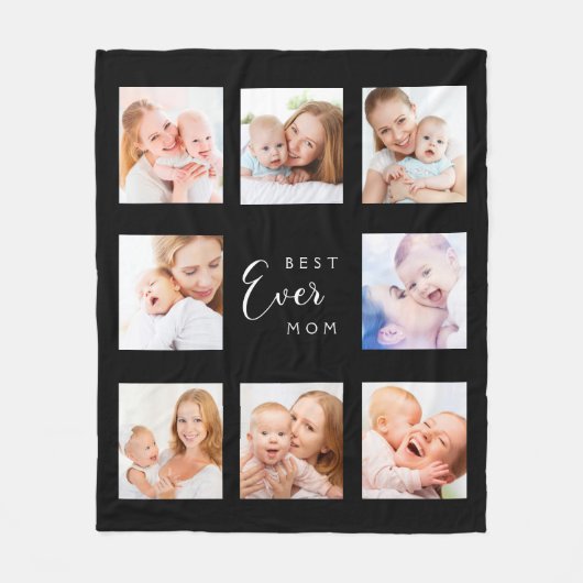 Mutterschwarzes Foto Fleecedecke (Vorderseite)