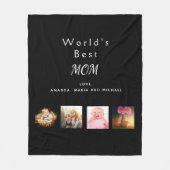 Mutterschwarzes Foto Fleecedecke (Vorderseite)