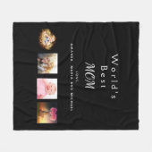 Mutterschwarzes Foto Fleecedecke (Vorderseite (Horizontal))