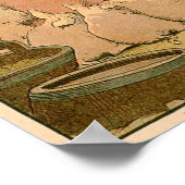 Mutterschweine und Baby-Ferkel im Betrieb Poster (Ecke)