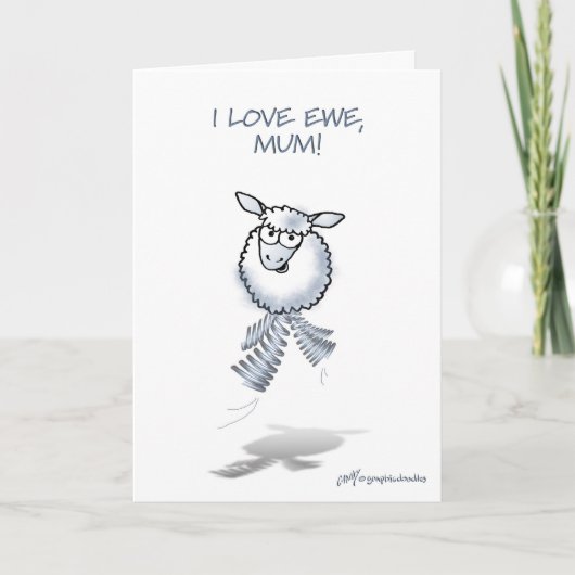 Muttersonntag "Ich Liebe ewe, Mama! Karte (Vorderseite)