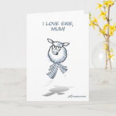 Muttersonntag "Ich Liebe ewe, Mama! Karte (Gelbe Blume)