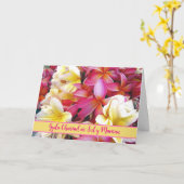 Muttersonntag in walisischen Frangipani-Blume Karte (Gelbe Blume)