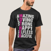 Muttersprache Akronym Phantastisch Love Strong Hap T-Shirt (Vorderseite)