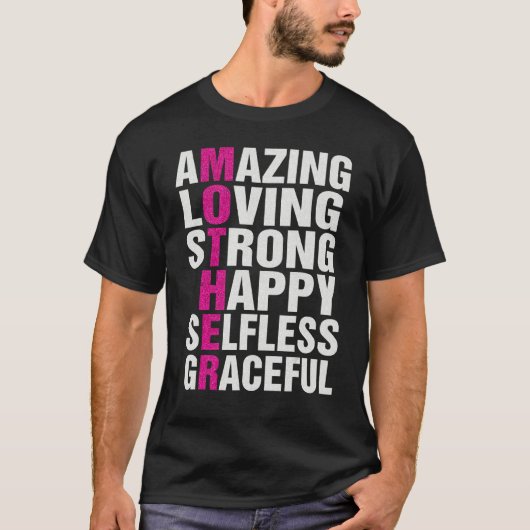 Muttersprache Akronym Phantastisch Love Strong Hap T-Shirt (Vorderseite)
