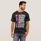Muttersprache Akronym Phantastisch Love Strong Hap T-Shirt (Vorne ganz)