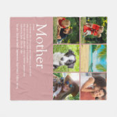 Muttersprache Definition 6 Fotolage Dusty Rose Ros Fleecedecke (Vorderseite (Horizontal))