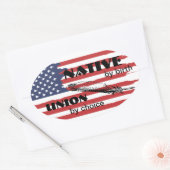 Muttersprache der Gewerkschaft durch Auswahl Ovaler Aufkleber (Umschlag)