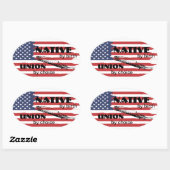 Muttersprache der Gewerkschaft durch Auswahl Ovaler Aufkleber (Blatt)