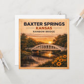 Mutterstraße Kansas Regenbogenbrücke Karte (Vorderseite/Rückseite Beispiel)