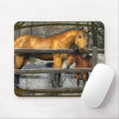 Mutterstute und Fohlen-Mauspad Mousepad (Mit Mouse)