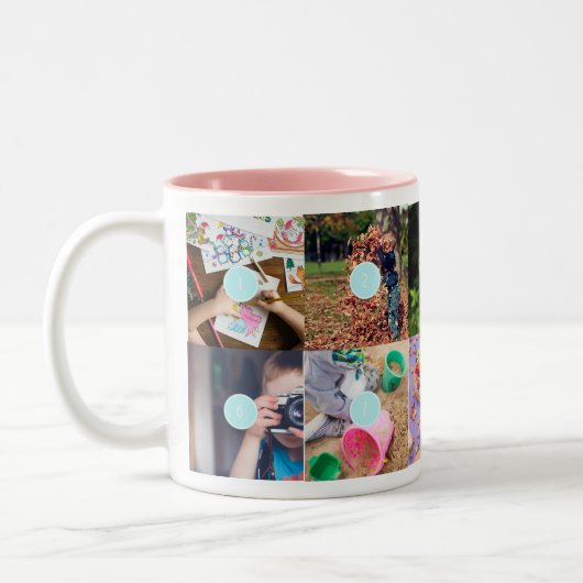 Muttertag 10 Fotos Collage Tasse (Links)