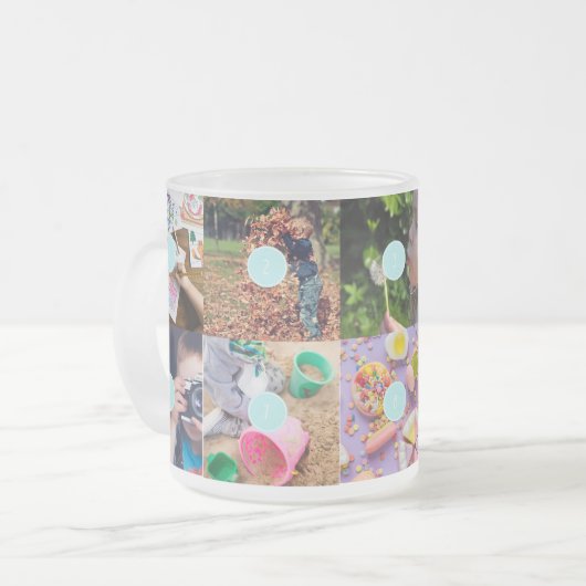 Muttertag 10 Fotos Collage Tasse (Vorderseite Links)