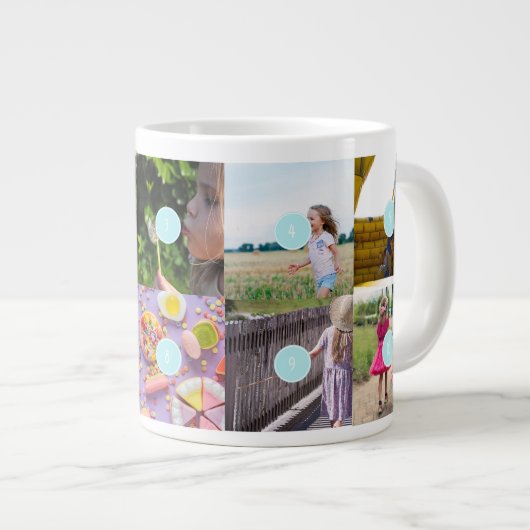 Muttertag 10 Fotos Collage Tasse (Vorderseite Rechts)