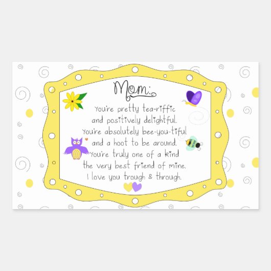 Muttertag 2017 rechteckiger aufkleber (Vorderseite)