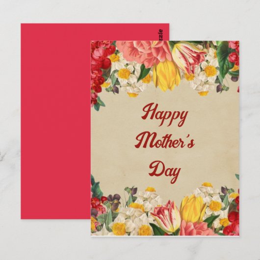 Muttertag 2025 - Blume Postkarte (Vorne/Hinten)