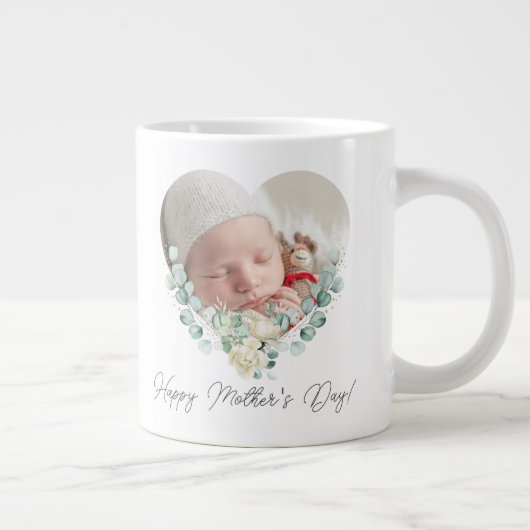 Muttertag 2 Foto Blumenherz Jumbo-Tasse (Rechts)