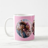 Muttertag 3 Foto Custom Personalisiert Pink C90 Kaffeetasse (Links)