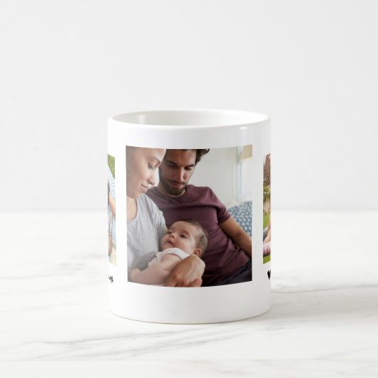 Muttertag 3 Foto Personalisiert Kaffeepause Tasse (Mittel)