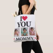 Muttertag 3 Foto Weiß  Tasche (Von Nahem)