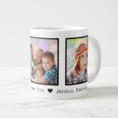 Muttertag 3 Fotos Personalisiert Jumbo-Tasse (Vorderseite Rechts)