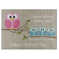 Muttertag - 3 Niedliche Eulen - Wer Sie Lieben