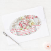 Muttertag 3 ovaler aufkleber (Umschlag)