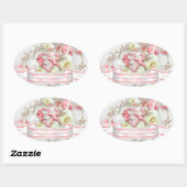 Muttertag 3 ovaler aufkleber (Blatt)