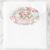 Muttertag 3 ovaler aufkleber (Tasche)