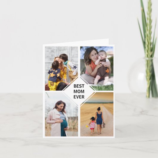 Muttertag, 4 Foto, Sammelkarte Einladung (Vorderseite)