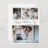 Muttertag 4 Fotocollage Postkarte (Vorne/Hinten)