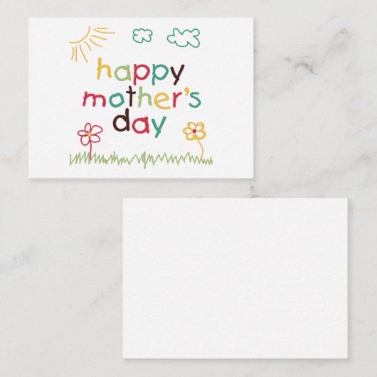 Muttertag 5 mitteilungskarte (Vorne/Hinten)