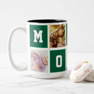 Muttertag 5-Photo-Tasse – Geschenk für Mama Zweifarbige Tasse