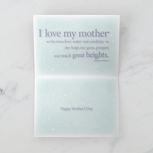 Muttertag ~Adabella Radici Karte (Innenseite)