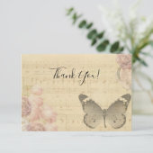 Muttertag Alte Blatt Musik Kernmusik Rose Schmette Dankeskarte (Stehend Vorderseite)