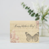 Muttertag Alte Blatt Musik Kernmusik Rose Schmette Postkarte (Stehend Vorderseite)