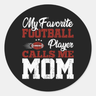 Muttertag American Football Spieler Mama Sport Fo Runder Aufkleber