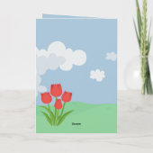 Muttertag animiert bunt Blume Cartoon Dankeskarte (Rückseite)