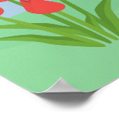 Muttertag animiert bunt Blume Cartoon Poster (Ecke)