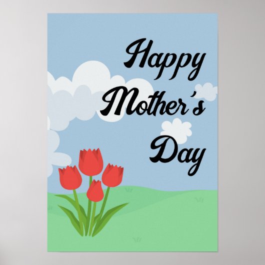 Muttertag animiert bunt Blume Cartoon Poster (Vorne)