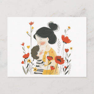 Muttertag asiatisches japanisches Thema Sohn Gesch Postkarte