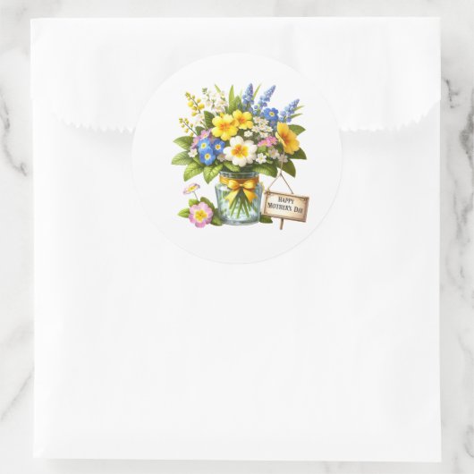 Muttertag-Aufkleber Runder Aufkleber (Tasche)