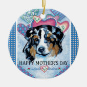 MUTTERTAG AUSTRALIAN SHEPHERD KERAMIK ORNAMENT (Vorne)