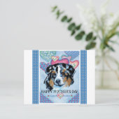MUTTERTAG AUSTRALIAN SHEPHERD POSTKARTE (Stehend Vorderseite)